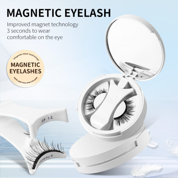 Magnetic False Eyelashes Integrated Storage Box Glue-free Magnet False Eyelashes Natural Makeup Tools With Applicater - Image 3
