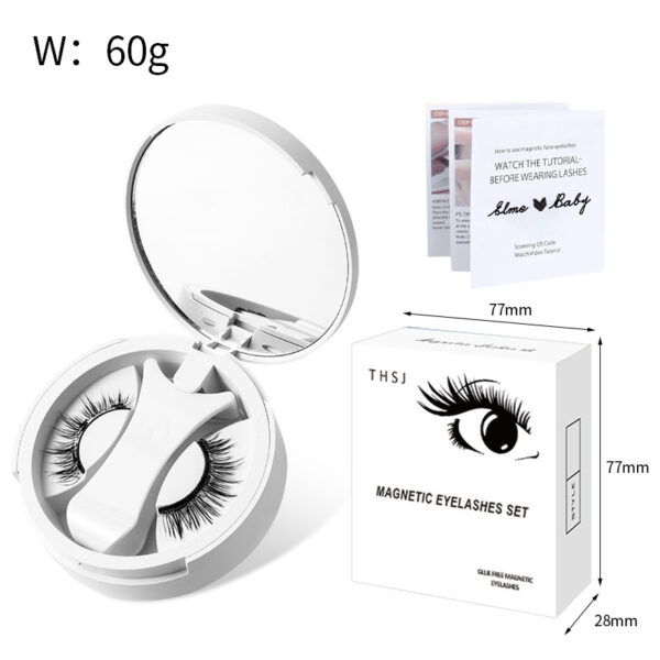 Magnetic False Eyelashes Integrated Storage Box Glue-free Magnet False Eyelashes Natural Makeup Tools With Applicater - Image 5